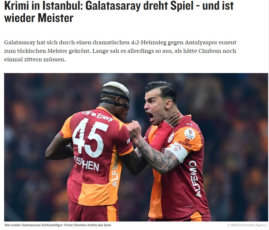 dunya basini galatasarayin sampiyonlugunu konusuyor 6 a6Y3gcDE