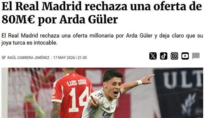 Real Madrid'de Arda Güler gelişmesi! Bu kere teklif 80 milyon euro: Dev atak sonrası... 5 real madridde arda guler gelismesi bu kere teklif 80 milyon euro dev atak sonrasi rWMLPX1H
