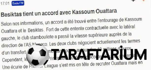 besiktas ouattara ile anlasti fransiz basini duyurdu 0 RtD4FBYw