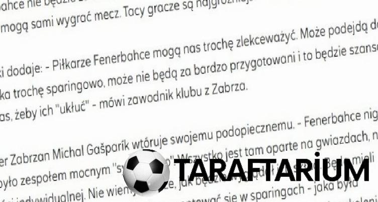 gornik zabrzenin hocasindan fenerbahce elestirisi hicbir vakit 9