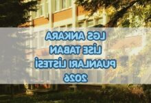 lgs ankara lise taban puanlari ve yuzdelik dilimler 2026 Ns3Fj2bu