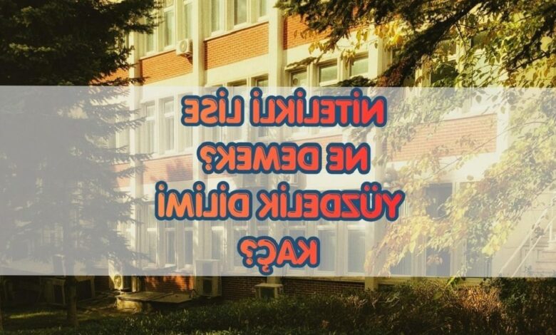 nitelikli lise ne demek nitelikli lise yuzdelik dilimi kac BFu7QXxO