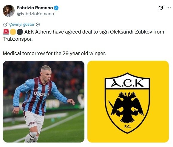 Oleksandr Zubkov Yunanistan yolcusu! Trabzonspor ile mutabakata vardılar 2 oleksandr zubkov yunanistan yolcusu trabzonspor ile mutabakata vardilar 0 n5mz7tnW