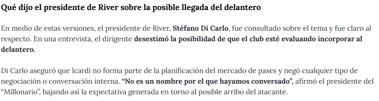 river plate liderinden mauro icardi tezlerine tek cumlelik cevap bu isim hakkinda 5 2QDmISJe