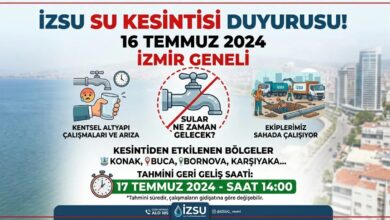 16 temmuz izmir su kesintisi izsu sular ne vakit gelecek eSaLqnp5