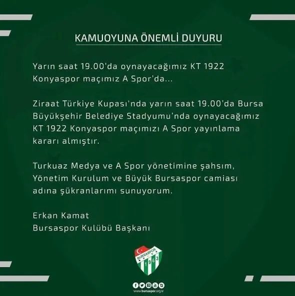 bursaspordan turkuvaz medya grubu ve a spora tesekkur 0 nmIfTDi1