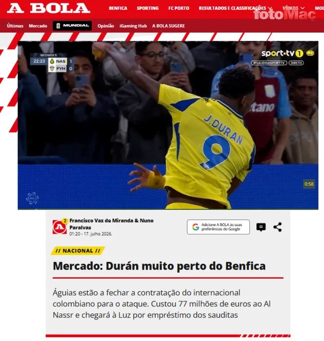 galatasarayin gundemindeydi portekiz basini yeni adresini duyurdu 8 HM6aefkg