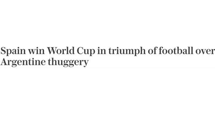 'İspanya her fırsatta Arjantin'i ezdi' Dünya Kupası finali dış basında! 'Biz adil yollarla kazanırız' 10 ispanya her firsatta arjantini ezdi dunya kupasi finali dis basinda biz adil yollarla kazaniriz DgXDpDJ3