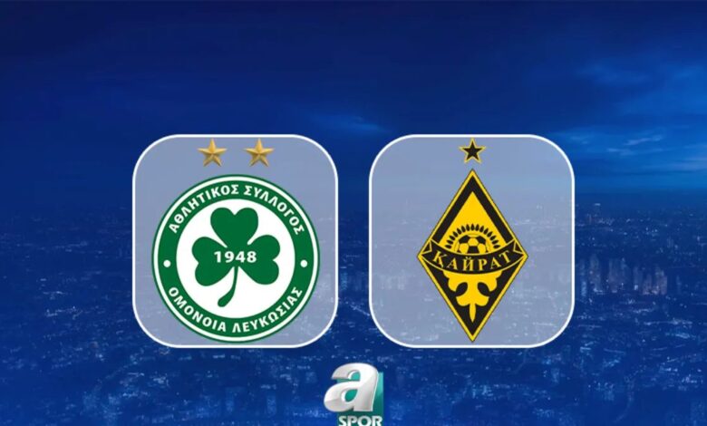 omonia nicosia kairat maci ne vakit saat kacta baslayacak hangi kanalda G1lCetNi