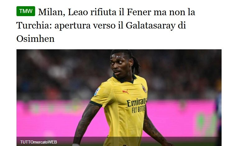 rafael leao transfer tercihini yapti fenerbahce mi galatasaray mi 3 3UsYApkJ