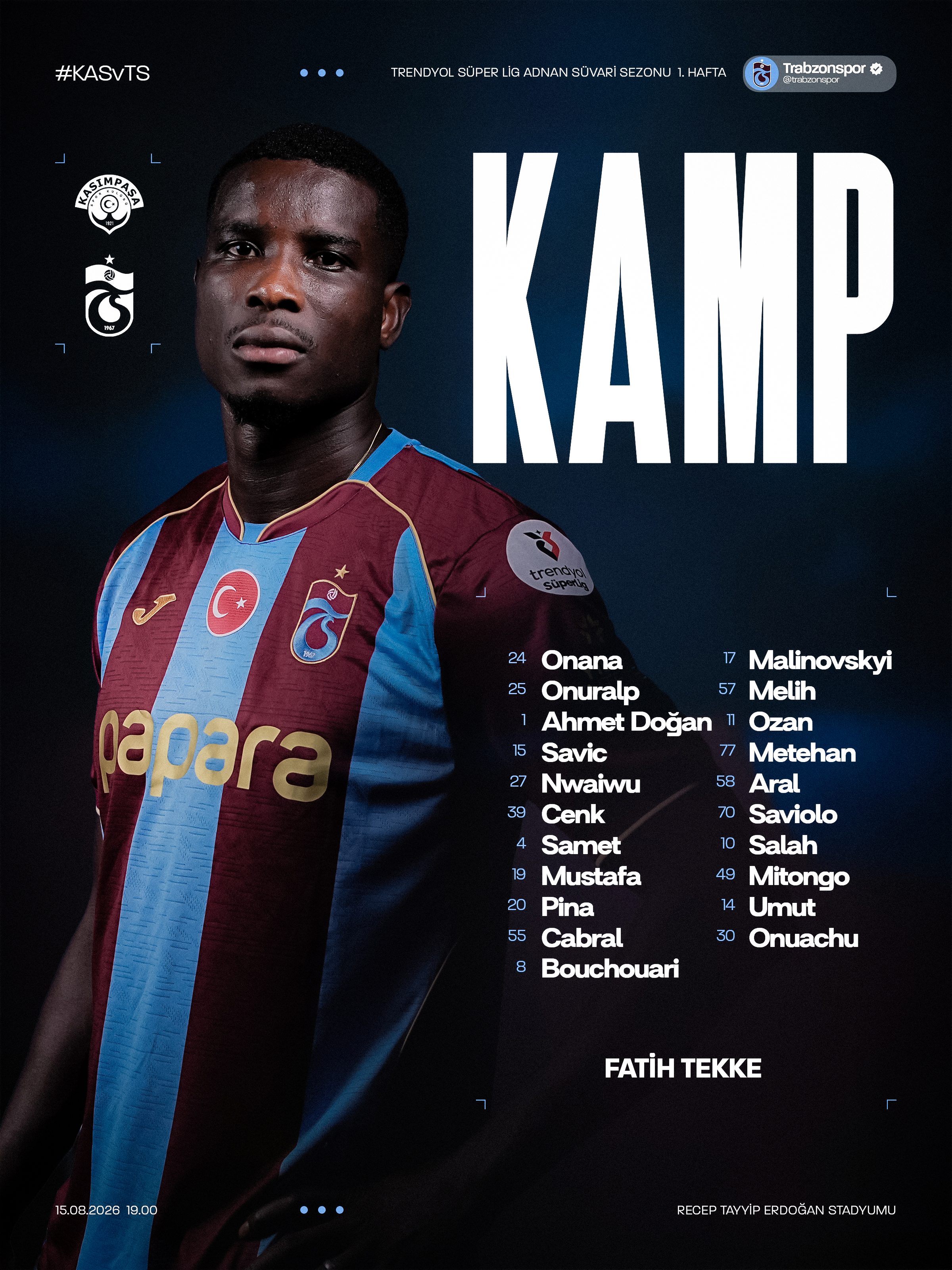 Trabzonspor'un Kasımpaşa maçı kafilesi belli oldu! Salah... 2 trabzonsporun kasimpasa maci kafilesi belli oldu salah 0 HFOQSidQ