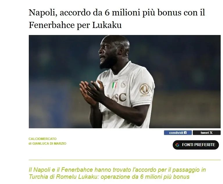 TRANSFER HABERİ: Fenerbahçe ile Napoli mutabakata vardı! İşte Romelu Lukaku'nun bonservis bedeli 6 transfer haberi fenerbahce ile napoli mutabakata vardi iste romelu lukakunun bonservis bedeli 4 Nqqp9M26
