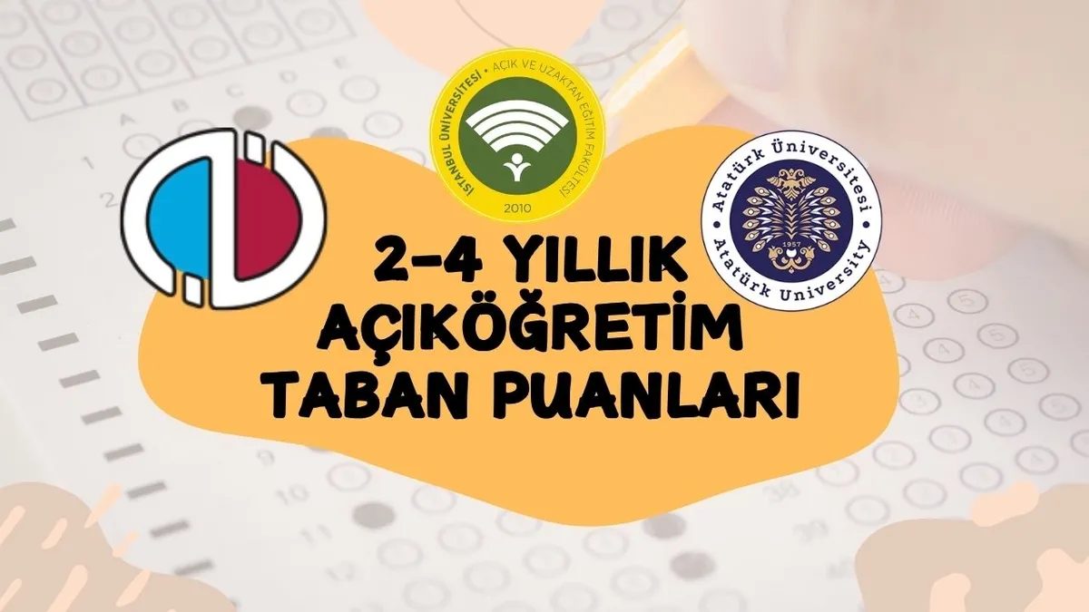 Açıköğretim taban puanları 2026 | Açıköğretim Fakültesi 2,4 yıllık kısımlar taban puanları 8 acikogretim taban puanlari 2026 acikogretim fakultesi 24 yillik kisimlar taban puanlari JEGLerPq