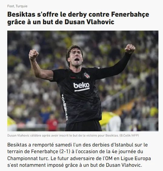 Beşiktaş'ın derbi zaferi dış basında! 'Vlahovic Fenerbahçe Stadyumu'nu susturdu' 14 besiktasin derbi zaferi dis basinda vlahovic fenerbahce stadyumunu susturdu 12 wjc73Rtf