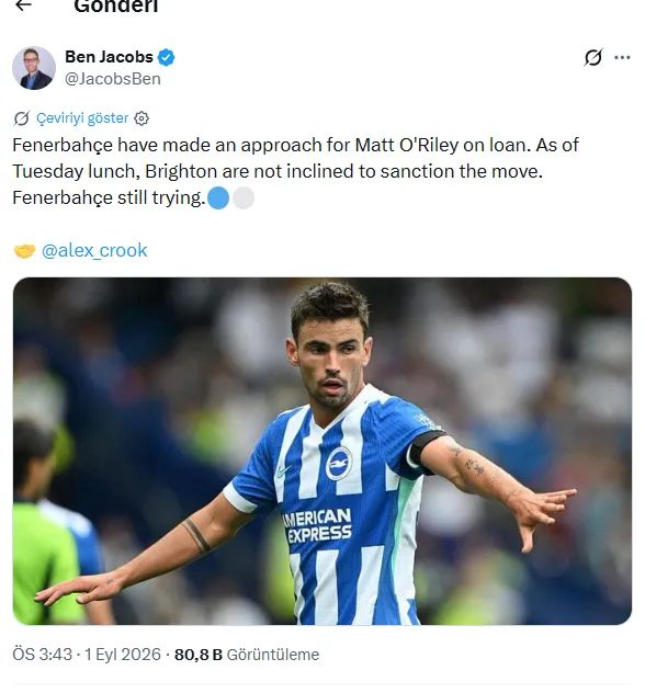 Fenerbahçe'den Brighton'ın yıldızına kanca! Herkes Ferdi Kadıoğlu beklerken... 14 fenerbahceden brightonin yildizina kanca herkes ferdi kadioglu beklerken 12 bUwAO7lh