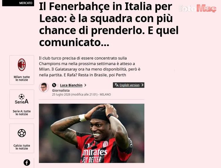 Fenerbahçe'den Rafael Leao çıkarması! İdare İtalya'ya gidiyor 8 fenerbahceden rafael leao cikarmasi idare italyaya gidiyor 6
