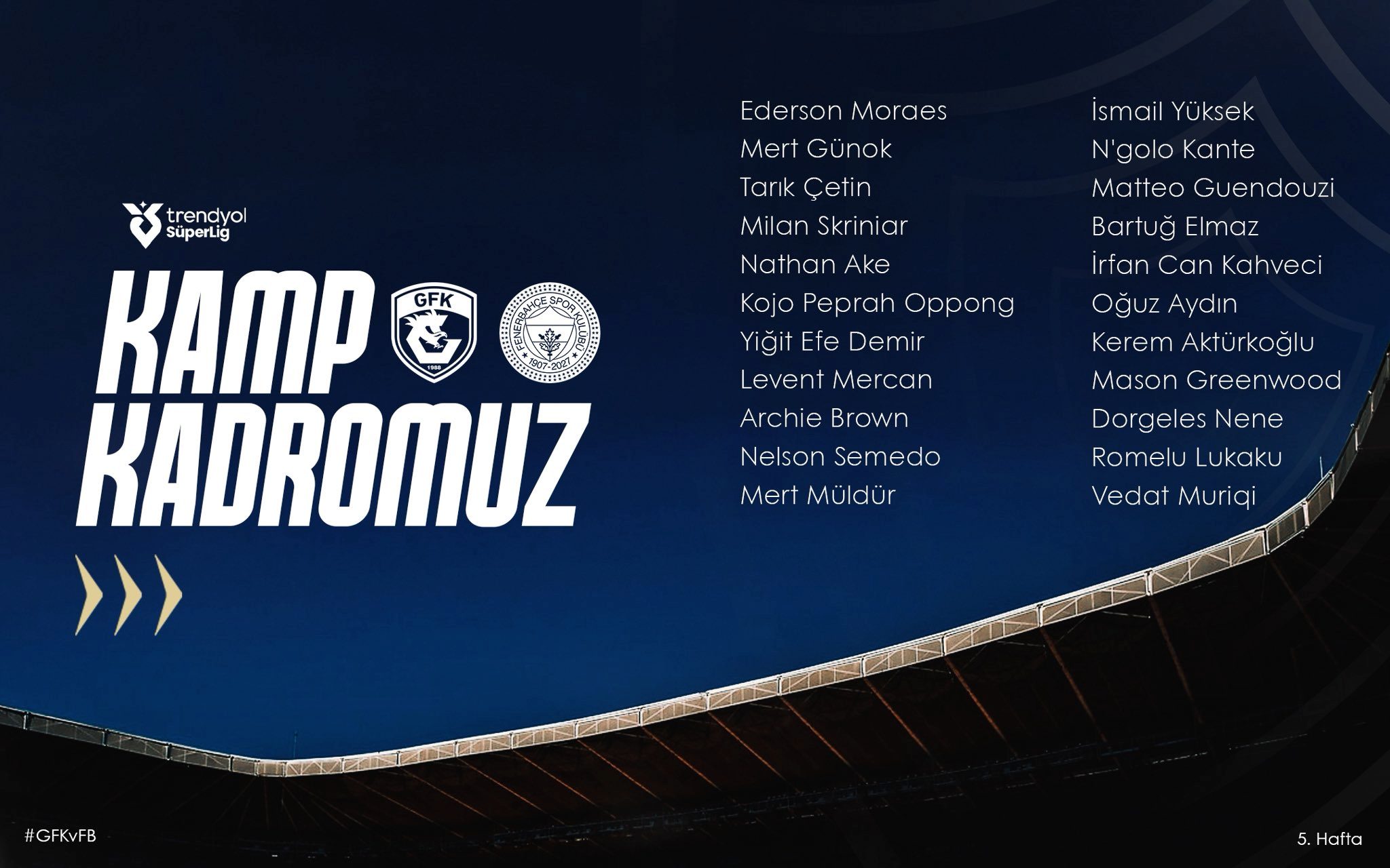 Fenerbahçe'nin Gaziantep kafilesi açıklandı! Marco Asensio... 2 fenerbahcenin gaziantep kafilesi aciklandi marco asensio 0 Cqc6wWVm