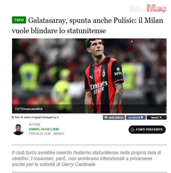 Galatasaray için Christian Pulisic iddiası! İtalyanlar transferi bu türlü duyurdu 3 galatasaray icin christian pulisic iddiasi italyanlar transferi bu turlu duyurdu 1 d4GOyMGS