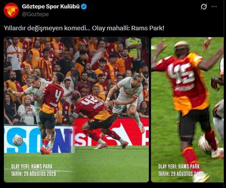 Göztepe'den yenilgi sonrası flaş Galatasaray paylaşımı 'Olay mahalli: Rams Park!' 2 goztepeden yenilgi sonrasi flas galatasaray paylasimi olay mahalli rams park 0 XIyhMcDv