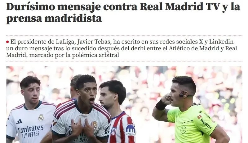 javier tebastan real madride sert yanit hicbir kulubun istedigi hakemi secme hakki yok 0 DrEYPmrQ