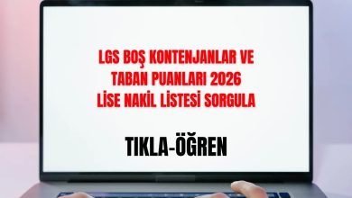 LGS boş kontenjanlar ve taban puanları 2026: Lise nakil listesi 9 lgs bos kontenjanlar ve taban puanlari 2026 lise nakil listesi gug8AV3u