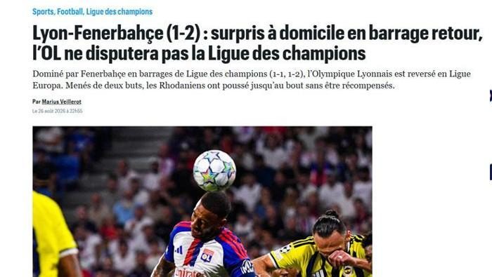 Lyon - Fenerbahçe maçı Avrupa medyasında! Fransızlar yazdı: 'Lyon konutunda şaşkında döndü' | 'Fenerbahçe Lyon'un ümitlerini bitirdi' 9 lyon fenerbahce maci avrupa medyasinda fransizlar yazdi lyon konutunda saskinda dondu fenerbahce ybvQ6TZO