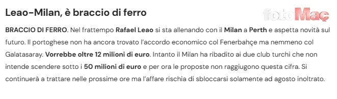 Milan'dan flaş Leao kararı! Fenerbahçe ve Galatasaray'a ilettiler 11 milandan flas leao karari fenerbahce ve galatasaraya ilettiler 9 MhQPOLOT
