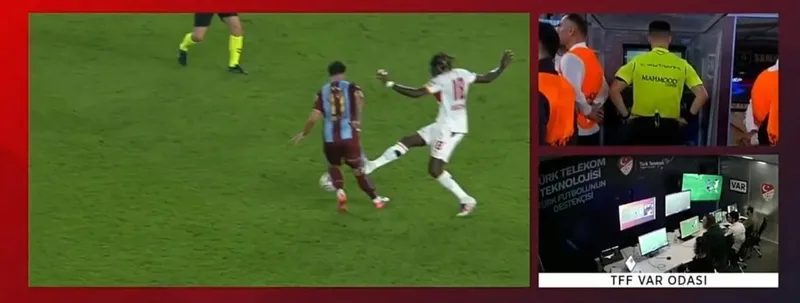 Trabzonspor-Galatasaray derbisinde kırmızı kart! 2 trabzonspor galatasaray derbisinde kirmizi kart 0 frTSpPQq