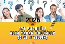 tyt puani ile alim yapan kisimlar 2026 tyt ile alan 2 4 yillik yLWdtVKH
