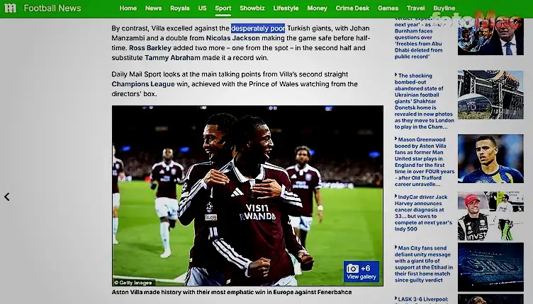 aston villa fenerbahce maci sonrasi dis basinda flas manset 5