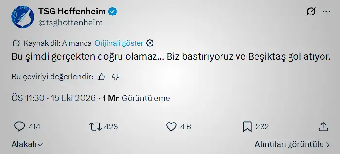 Beşiktaş'tan Hoffenheim'a gece yarısı olay cevap! Taraftar yorum yağmuruna tuttu 4 besiktastan hoffenheima gece yarisi olay cevap taraftar yorum yagmuruna tuttu 2 eOQcjCP7