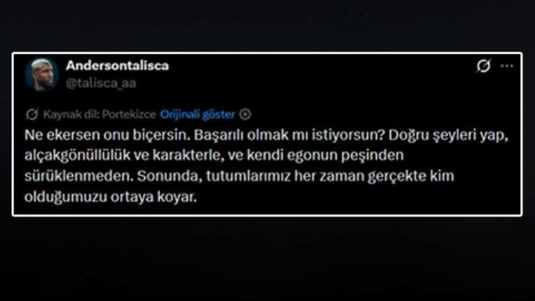 Fenerbahçe - Beşiktaş derbisi sonrası Talisca'dan paylaşım: 'Ne ekersen onu biçersin' 2 fenerbahce besiktas derbisi sonrasi taliscadan paylasim ne ekersen onu bicersin 0