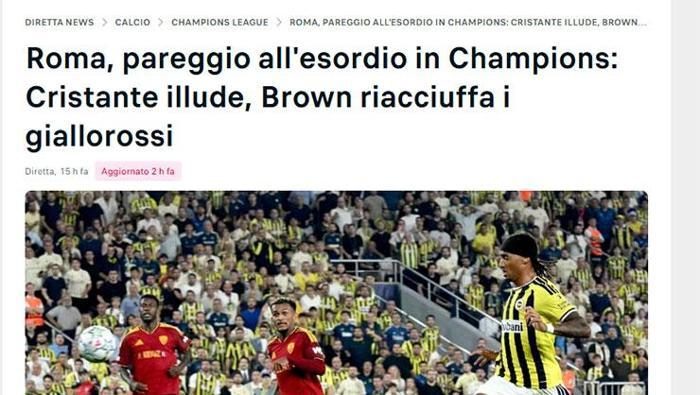 Fenerbahçe - Roma maçı İtalyan medyasında! 'Ambiyans işi zorlaştırdı' | 'Svilar'a teşekkür edilmeli' 10 fenerbahce roma maci italyan medyasinda ambiyans isi zorlastirdi svilara tesekkur edilmeli 8