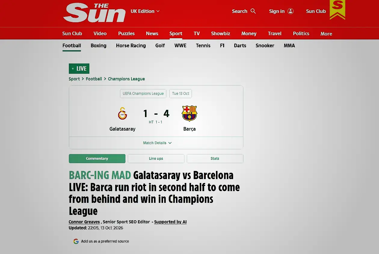 Galatasaray-Barcelona maçı sonrası dış basında flaş manşet! 9 galatasaray barcelona maci sonrasi dis basinda flas manset 7 mtvkraDS