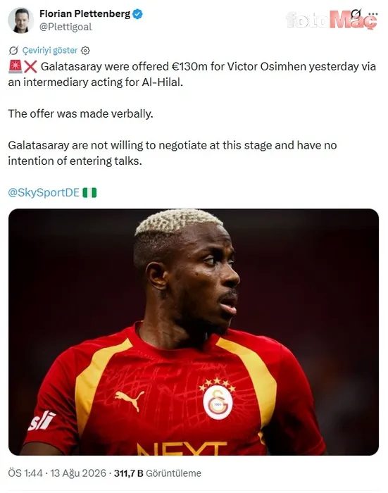 Galatasaray'a Osimhen için tarihi transfer teklifi! Alman basınından flaş sav 6 galatasaraya osimhen icin tarihi transfer teklifi alman basinindan flas sav 4 9SOT2png
