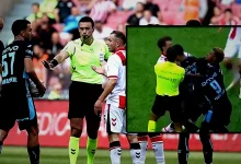 trabzonsporda melih kabasakal sinirlerine hakim olamadi rakibine kafa atti direkt kirmizi kart OwbGRulr