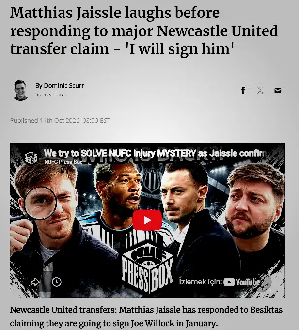 TRANSFER HABERİ: Newcastle United'dan flaş Joe Willock açıklaması! Beşiktaş'a gidecek mi? 2 transfer haberi newcastle uniteddan flas joe willock aciklamasi besiktasa gidecek mi 0 WVt1t5sa