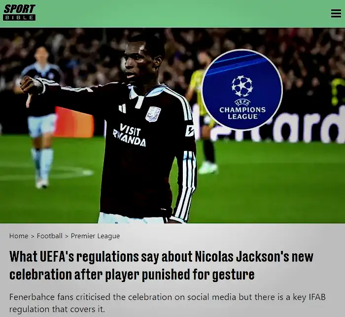 UEFA'nın kararı ne olacak? Nicolas Jackson 'kafa kesme' hareketi yapmıştı! 2 uefanin karari ne olacak nicolas jackson kafa kesme hareketi yapmisti 0 vkVGcg1v
